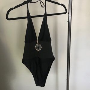 Candypants Elasticated Waist Plunge Swimsuit
